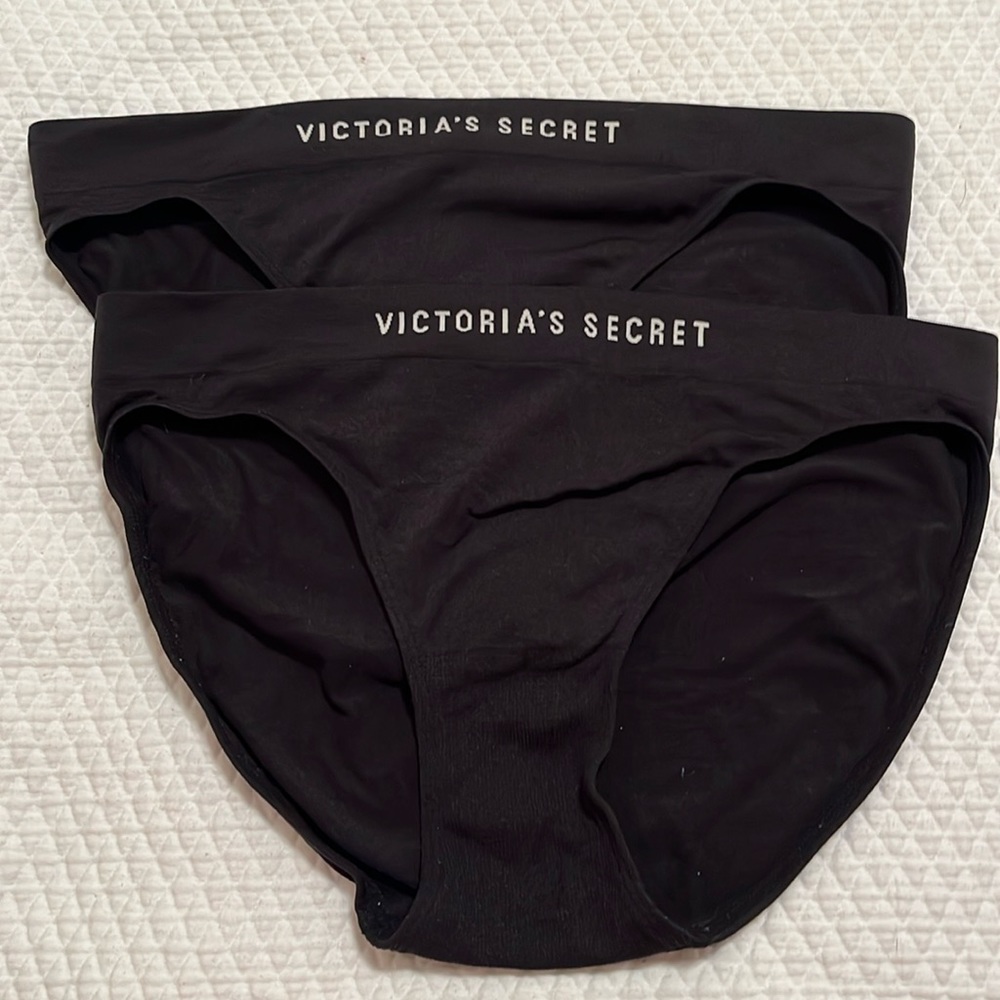 Victoria’s Secret 2 Black Bikini Panties Panty Large
